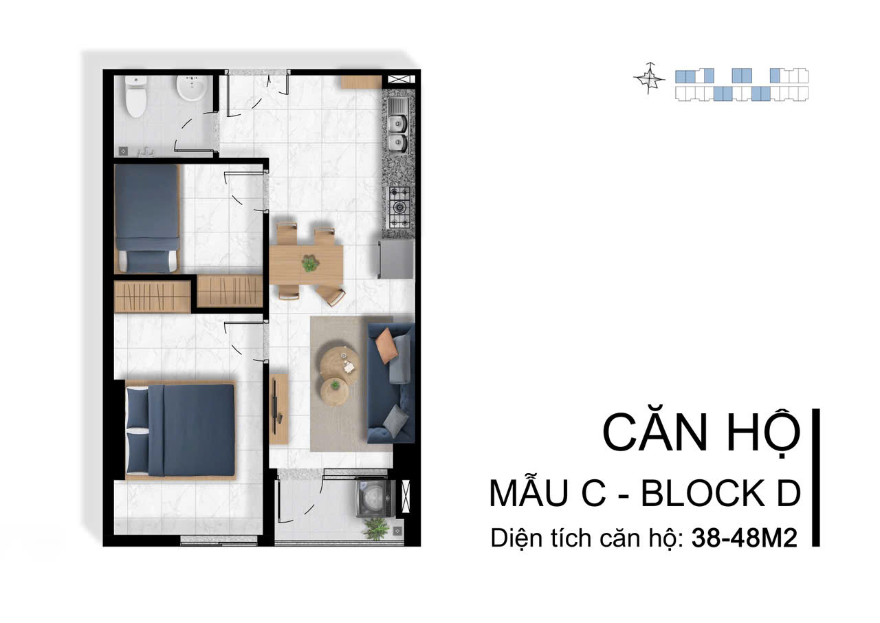 Chung cư Lê Thành Tân Kiên mẫu C block D Mở mới Block D NOXH Lê Thành Tân Kiên Block D